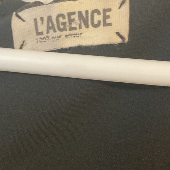 L’agence Black Ruched Sheath Dress Size 8 - Picture 8 of 14
